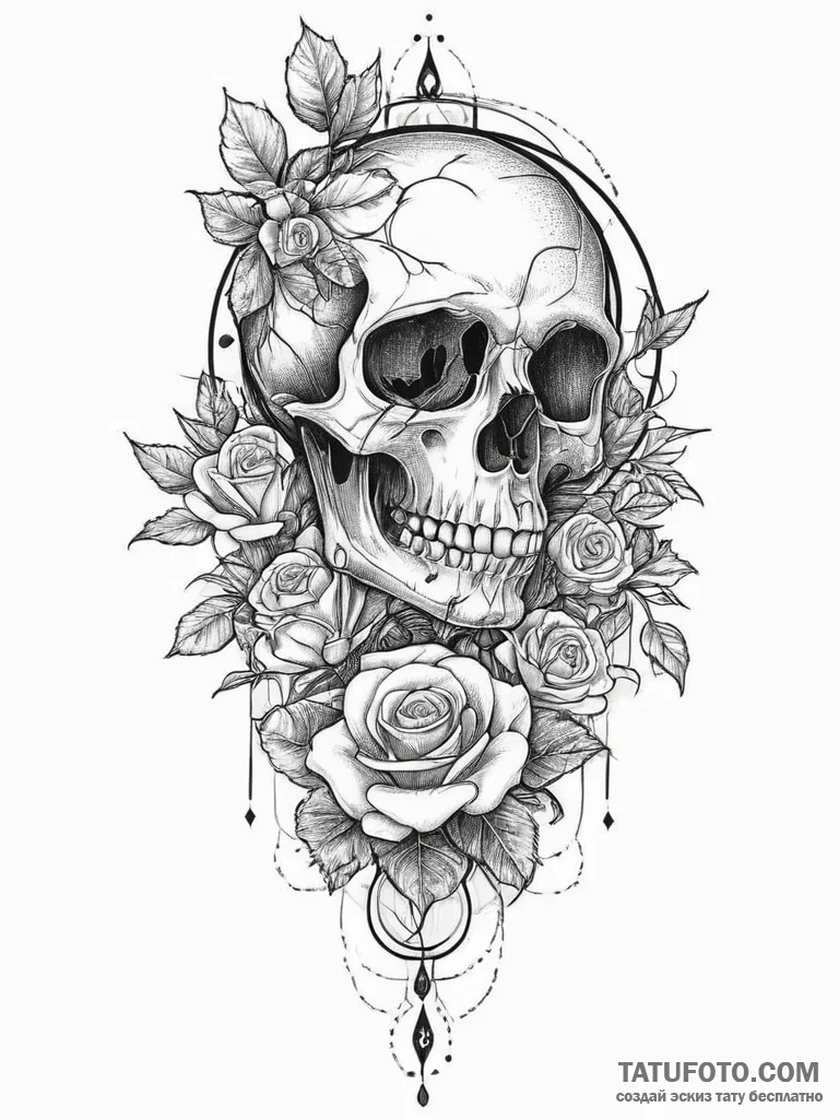 Tattoo sketch mystical scene, ink illustratio... - эскиз тату (№1755826539_0, 22.08.2025 01:35) — Tatufoto.com