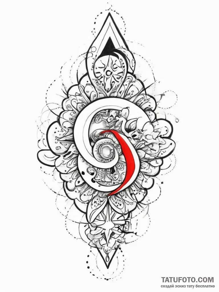 Tattoo sketch cosmic presence, tattoo flash s... - эскиз тату (№1755826739_0, 22.08.2025 01:38) — Tatufoto.com