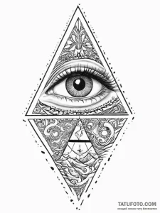 Tattoo sketch dotwork глаз в треугольнике, ta... - эскиз тату (№1755827950_0, 22.08.2025 01:59) — Tatufoto.com