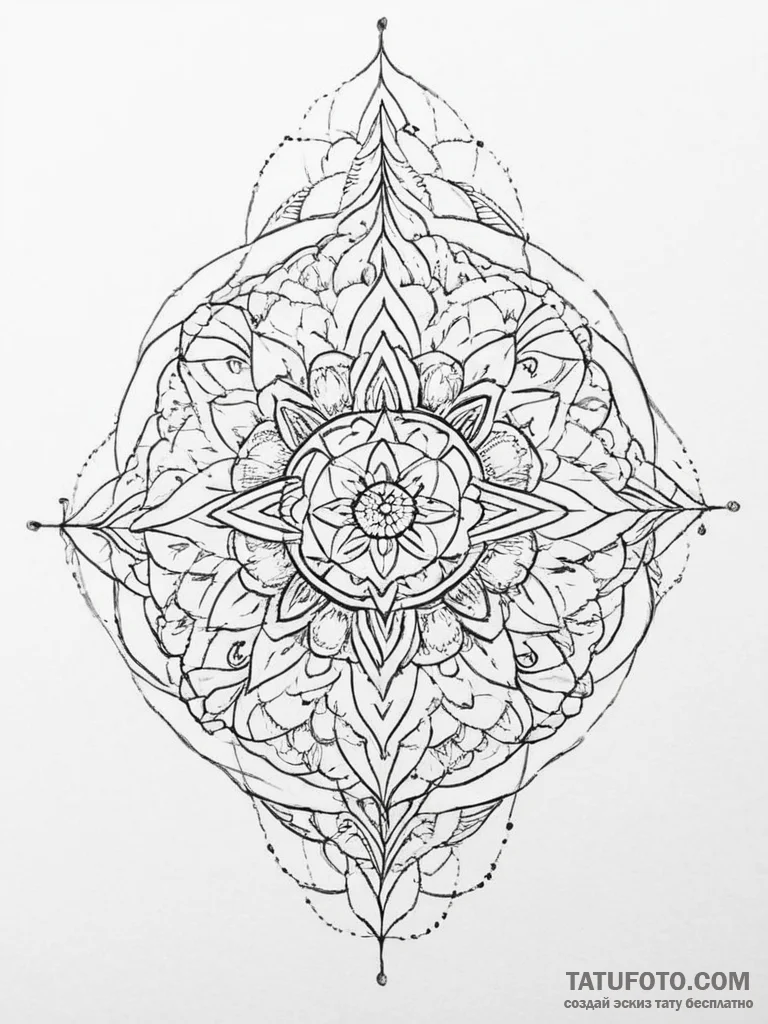 Tattoo sketch divine representation, concept... - эскиз тату (№1755832962_0, 22.08.2025 03:22) — Tatufoto.com