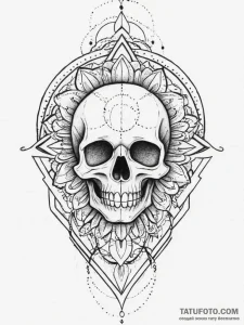Tattoo sketch skull, tattoo flash sheet desig... - эскиз тату (№1755833584_0, 22.08.2025 03:33) — Tatufoto.com