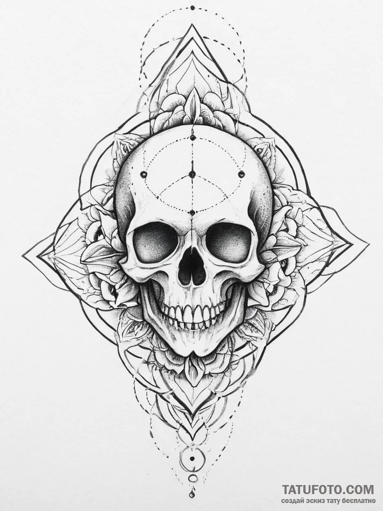Tattoo sketch череп с огнем, tattoo line art,... - эскиз тату (№1755833789_0, 22.08.2025 03:36) — Tatufoto.com