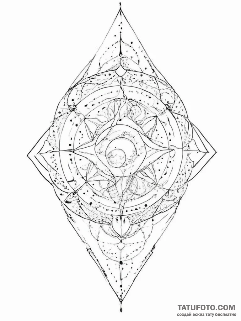 Tattoo sketch cosmic self - эскиз тату (№1755834194_0, 22.08.2025 03:43) — Tatufoto.com