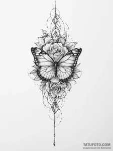 Tattoo sketch never give up, concept art for... - эскиз тату (№1755835383_0, 22.08.2025 04:03) — Tatufoto.com