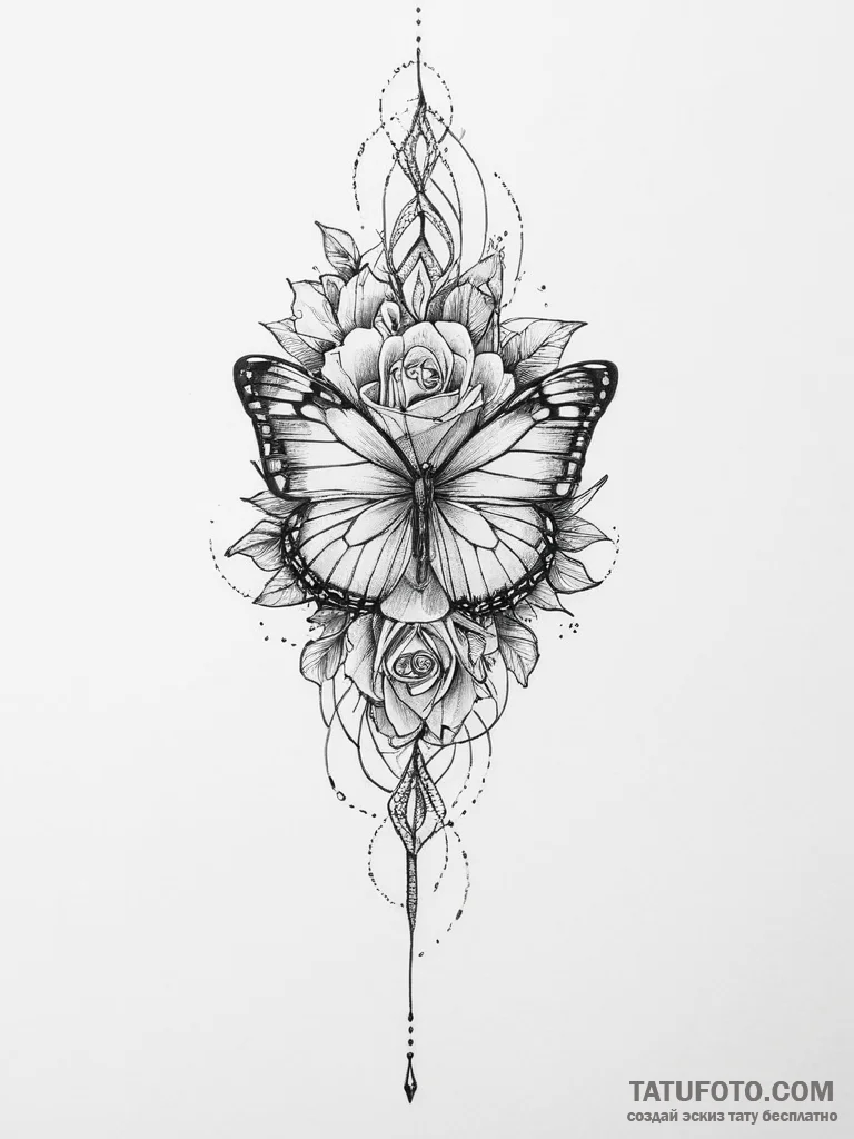 Tattoo sketch never give up, concept art for... - эскиз тату (№1755835383_0, 22.08.2025 04:03) — Tatufoto.com