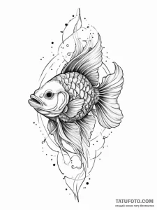 Tattoo sketch cosmic fish, tattoo flash sheet... - эскиз тату (№1755836988_0, 22.08.2025 04:29) — Tatufoto.com