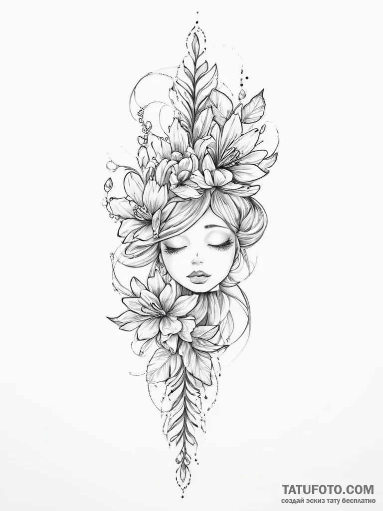 Tattoo sketch white - эскиз тату (№1755838172_0, 22.08.2025 04:49) — Tatufoto.com
