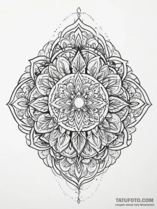 Tattoo sketch blackwork мандала, ink illustra... - эскиз тату (№1755839937_0, 22.08.2025 05:18) — Tatufoto.com