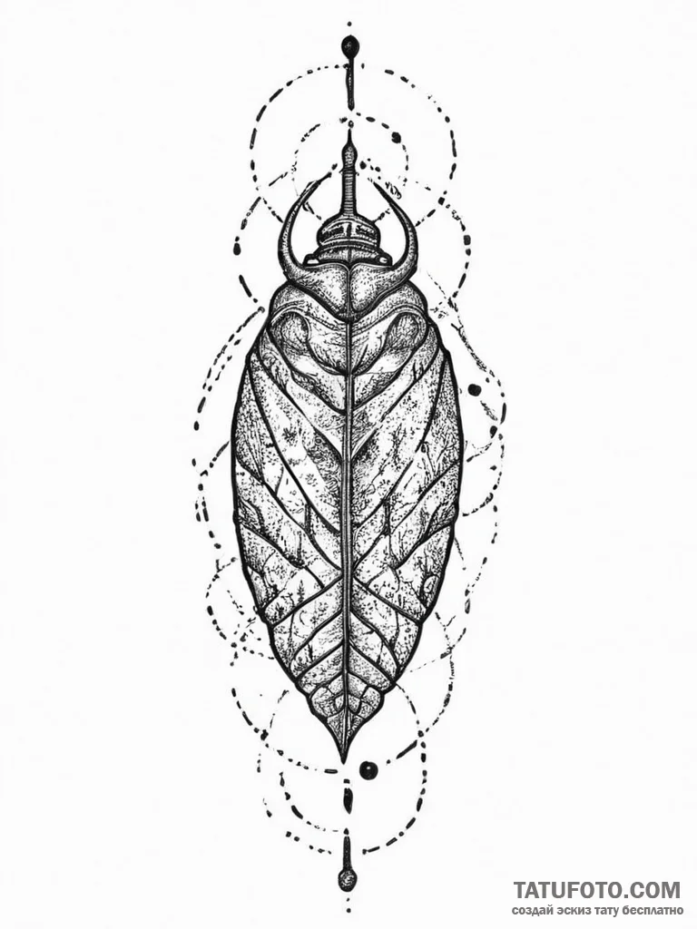 Tattoo sketch pupa, tattoo sketch design, sep... - эскиз тату (№1755842490_0, 22.08.2025 06:01) — Tatufoto.com