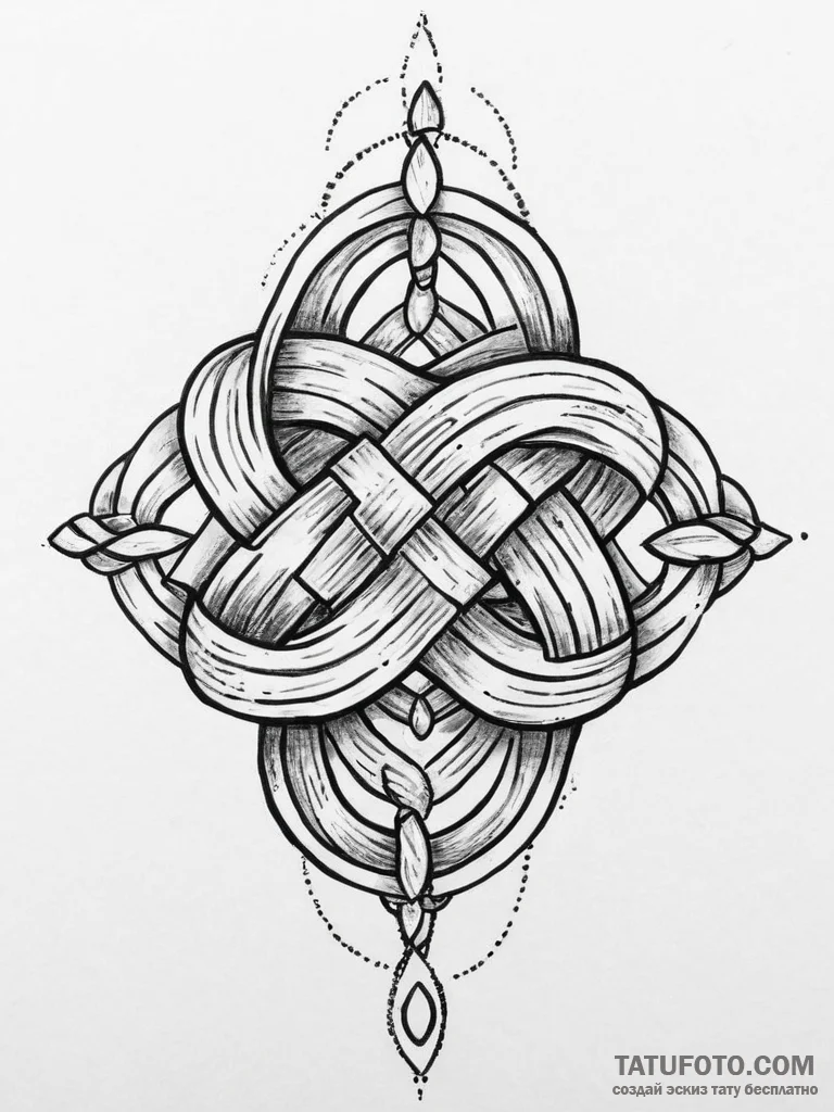 Tattoo sketch magical knot - эскиз тату (№1755843084_0, 22.08.2025 06:11) — Tatufoto.com