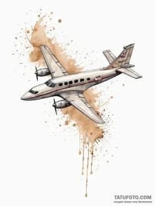 Tattoo sketch pilot airplane wing, artistic t... - эскиз тату (№1755844077_0, 22.08.2025 06:27) — Tatufoto.com