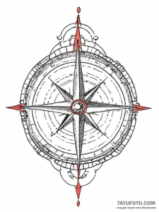 Tattoo sketch compass, tattoo sketch design,... - эскиз тату (№1755847079_0, 22.08.2025 07:17) — Tatufoto.com