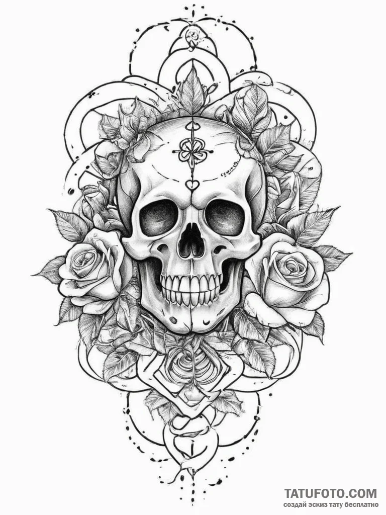 Tattoo sketch magical knot, concept art for t... - эскиз тату (№1755850679_0, 22.08.2025 08:17) — Tatufoto.com