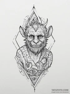 Tattoo sketch bugbear, tattoo drawing outline... - эскиз тату (№1755860728_0, 22.08.2025 11:05) — Tatufoto.com