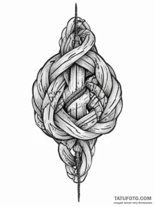 Tattoo sketch soldier with a knot, tattoo lin... - эскиз тату (№1755868114_0, 22.08.2025 13:08) — Tatufoto.com