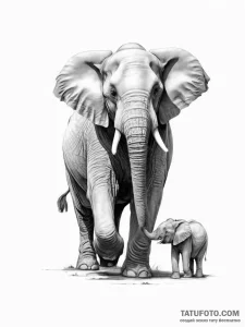Tattoo sketch soldier with an elephant - эскиз тату (№1755868537_0, 22.08.2025 13:15) — Tatufoto.com
