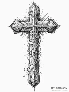 Tattoo sketch stone, ink illustration for tat... - эскиз тату (№1755870745_0, 22.08.2025 13:52) — Tatufoto.com