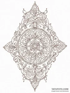 Tattoo sketch slavic embroidery pattern with... - эскиз тату (№1755871358_0, 22.08.2025 14:02) — Tatufoto.com