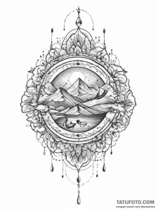 Tattoo sketch end, ink illustration for tatto... - эскиз тату (№1755872166_0, 22.08.2025 14:16) — Tatufoto.com