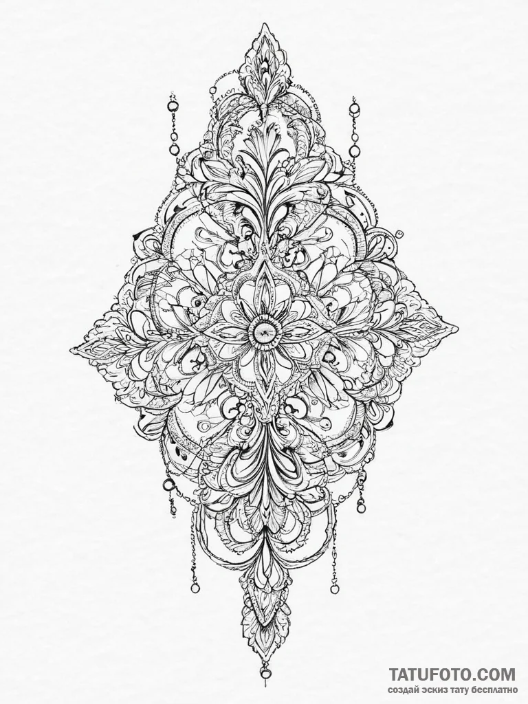 Tattoo sketch delicate chain, artistic tattoo... - эскиз тату (№1755874773_0, 22.08.2025 14:59) — Tatufoto.com