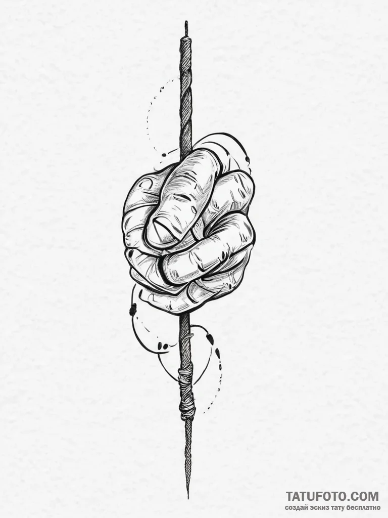Tattoo sketch hands with a knot, artistic tat... - эскиз тату (№1755875780_0, 22.08.2025 15:16) — Tatufoto.com