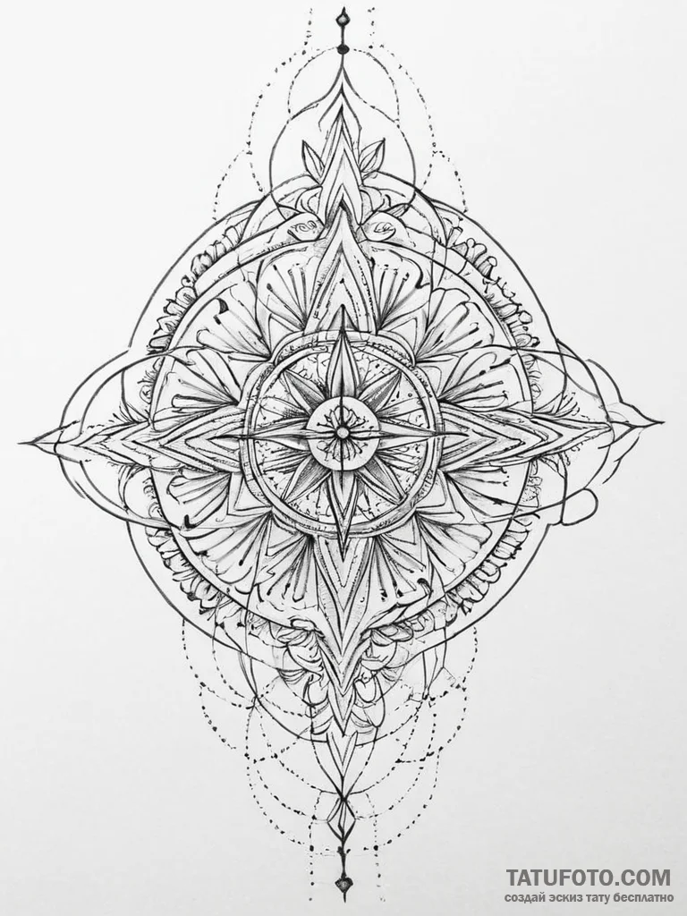 Tattoo sketch mystical plane, concept art for... - эскиз тату (№1755875990_0, 22.08.2025 15:19) — Tatufoto.com