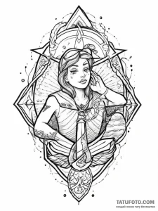 Tattoo sketch cosmic myth, tattoo drawing out... - эскиз тату (№1755879399_0, 22.08.2025 16:16) — Tatufoto.com