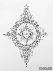 Tattoo sketch sacred kingdom - эскиз тату (№1755879599_0, 22.08.2025 16:19) — Tatufoto.com