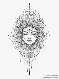Tattoo sketch a symbolic emotion, tattoo line... - эскиз тату (№1755880201_0, 22.08.2025 16:30) — Tatufoto.com