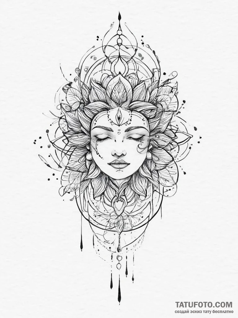 Tattoo sketch a symbolic emotion, tattoo line... - эскиз тату (№1755880201_0, 22.08.2025 16:30) — Tatufoto.com