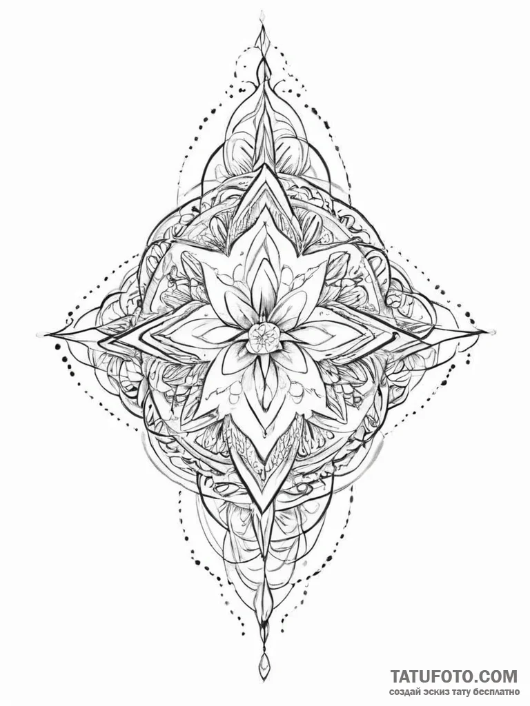 Tattoo sketch sacred identity - эскиз тату (№1755880996_0, 22.08.2025 16:43) — Tatufoto.com