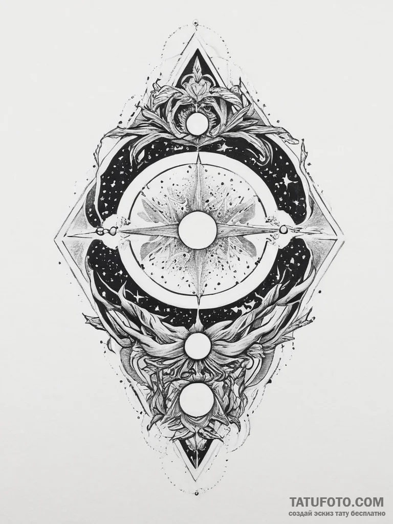 Tattoo sketch cosmic root, tattoo flash sheet... - эскиз тату (№1755881193_0, 22.08.2025 16:46) — Tatufoto.com