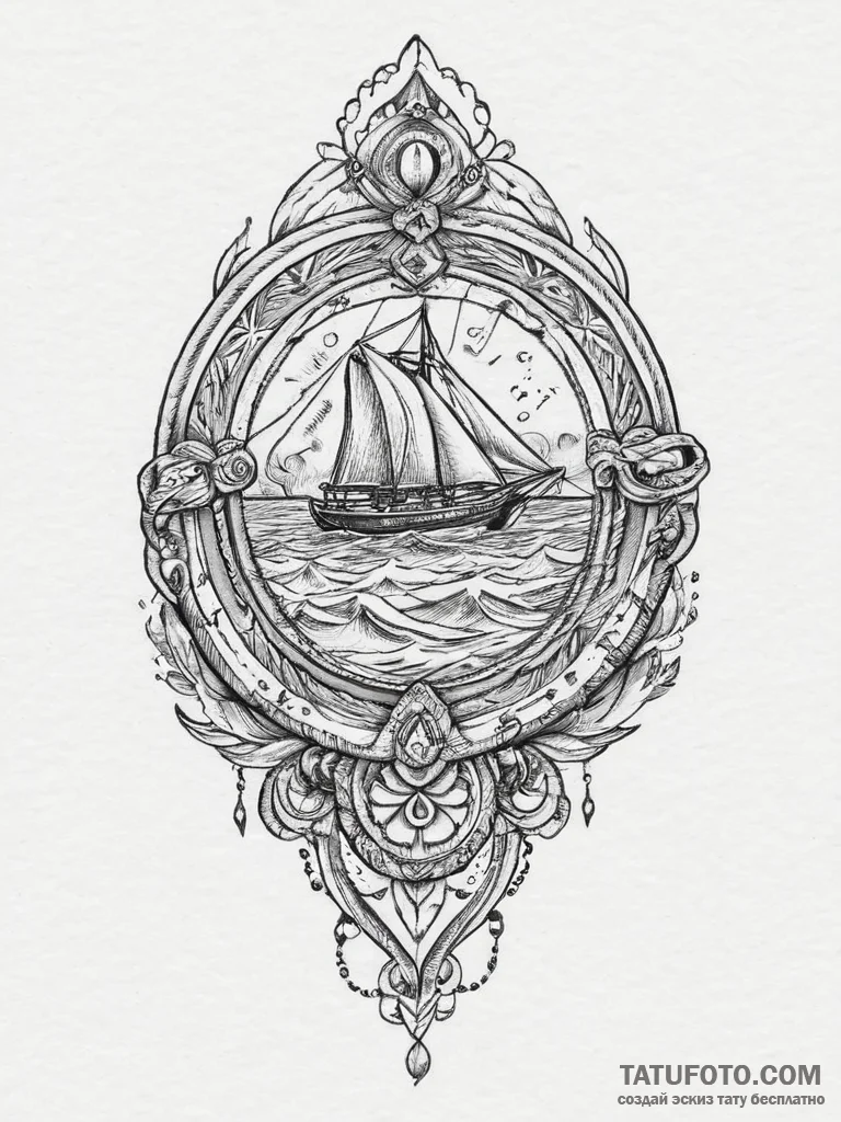 Tattoo sketch locket tattoo, concept art for... - эскиз тату (№1755882211_0, 22.08.2025 17:03) — Tatufoto.com
