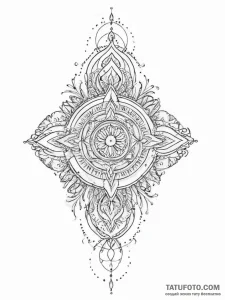 Tattoo sketch sacred representation, concept... - эскиз тату (№1755886418_0, 22.08.2025 18:13) — Tatufoto.com
