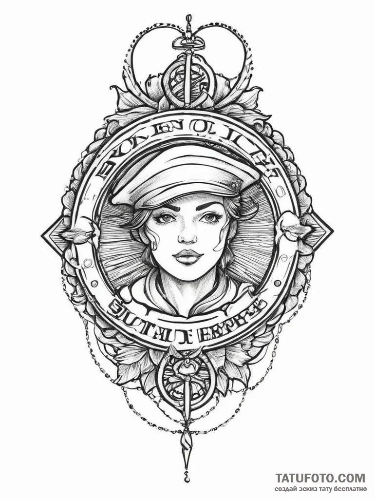 Tattoo sketch a symbolic emotion, concept art... - эскиз тату (№1755887628_0, 22.08.2025 18:33) — Tatufoto.com