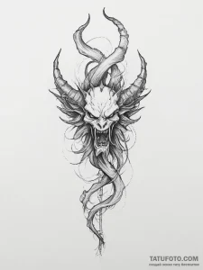 Tattoo sketch demon tail - эскиз тату (№1755888635_0, 22.08.2025 18:50) — Tatufoto.com