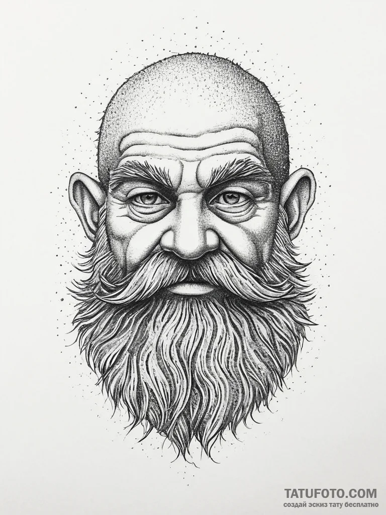 Tattoo sketch dwarf, concept art for tattoo,... - эскиз тату (№1755889242_0, 22.08.2025 19:00) — Tatufoto.com