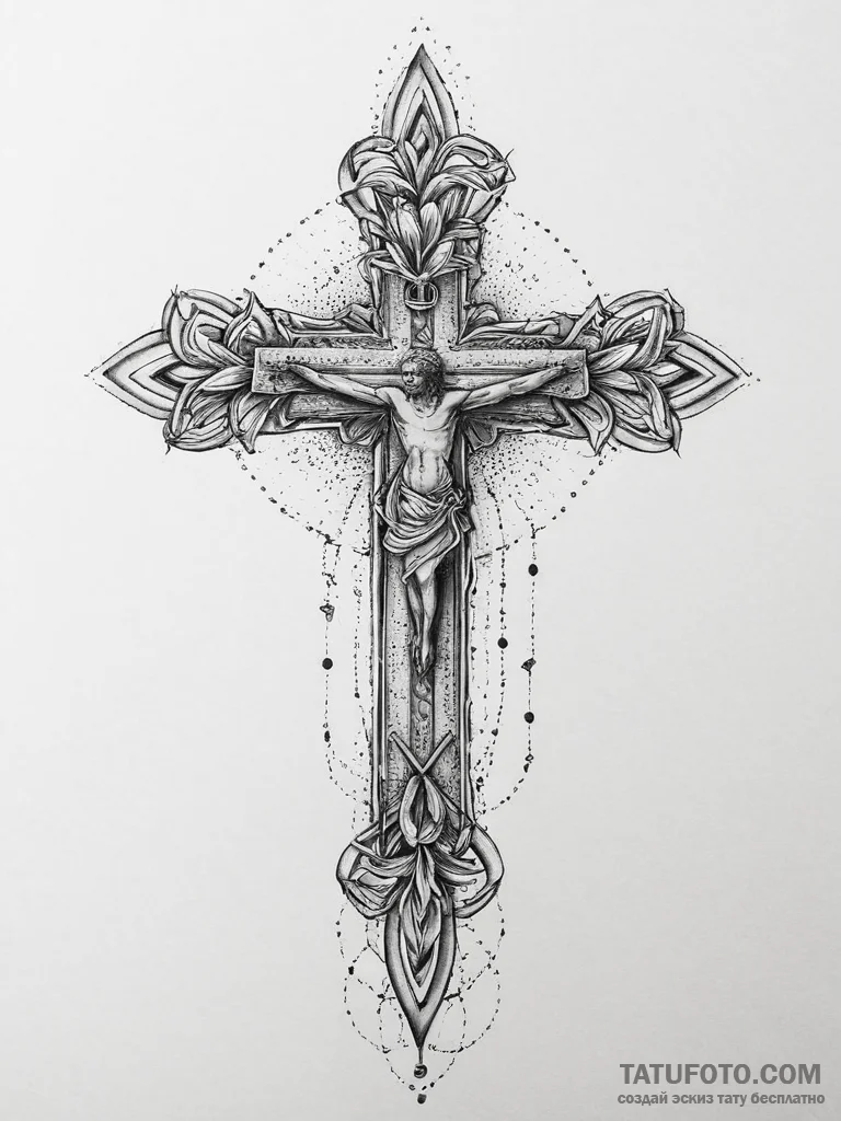Tattoo sketch divine representation, ink illu... - эскиз тату (№1755889444_0, 22.08.2025 19:04) — Tatufoto.com