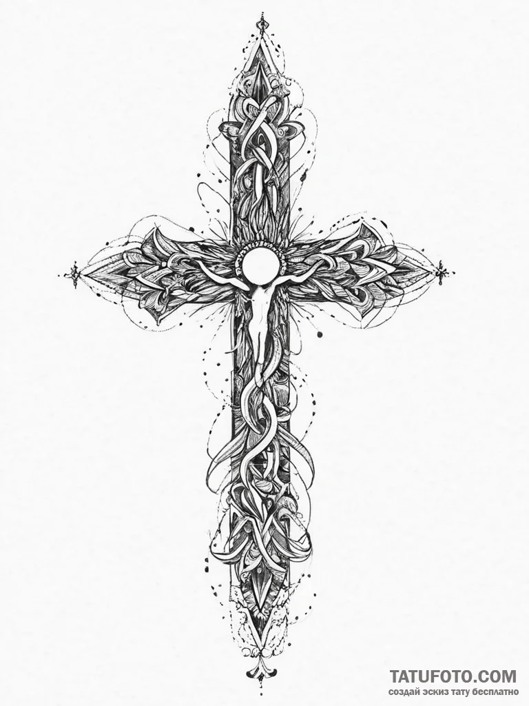 Tattoo sketch cosmic presence, ink illustrati... - эскиз тату (№1755890447_0, 22.08.2025 19:20) — Tatufoto.com