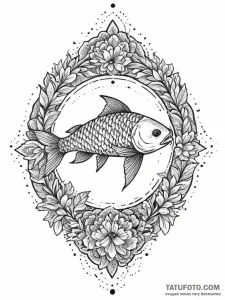 Tattoo sketch carp, tattoo flash sheet design... - эскиз тату (№1755890648_0, 22.08.2025 19:24) — Tatufoto.com