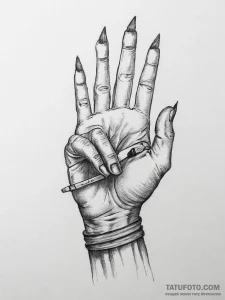 Tattoo sketch hands with a pencil, artistic t... - эскиз тату (№1755893277_0, 22.08.2025 20:07) — Tatufoto.com