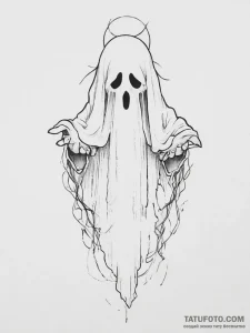Tattoo sketch ghost - эскиз тату (№1755896462_0, 22.08.2025 21:01) — Tatufoto.com