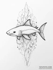 Tattoo sketch dogfish - эскиз тату (№1755896859_0, 22.08.2025 21:07) — Tatufoto.com