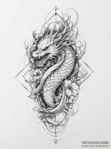 Tattoo sketch geometric galaxy, tattoo line a... - эскиз тату (№1755898640_0, 22.08.2025 21:37) — Tatufoto.com