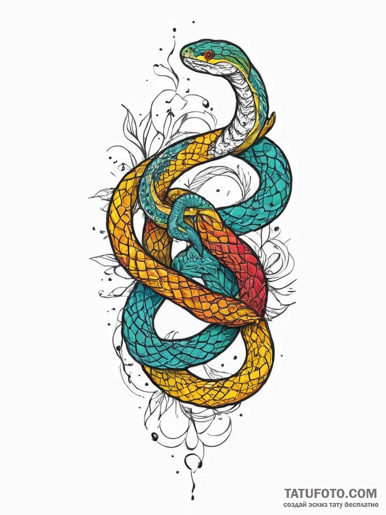 Tattoo sketch linework змея, tattoo line art,... - эскиз тату (№1755903380_0, 22.08.2025 22:56) — Tatufoto.com