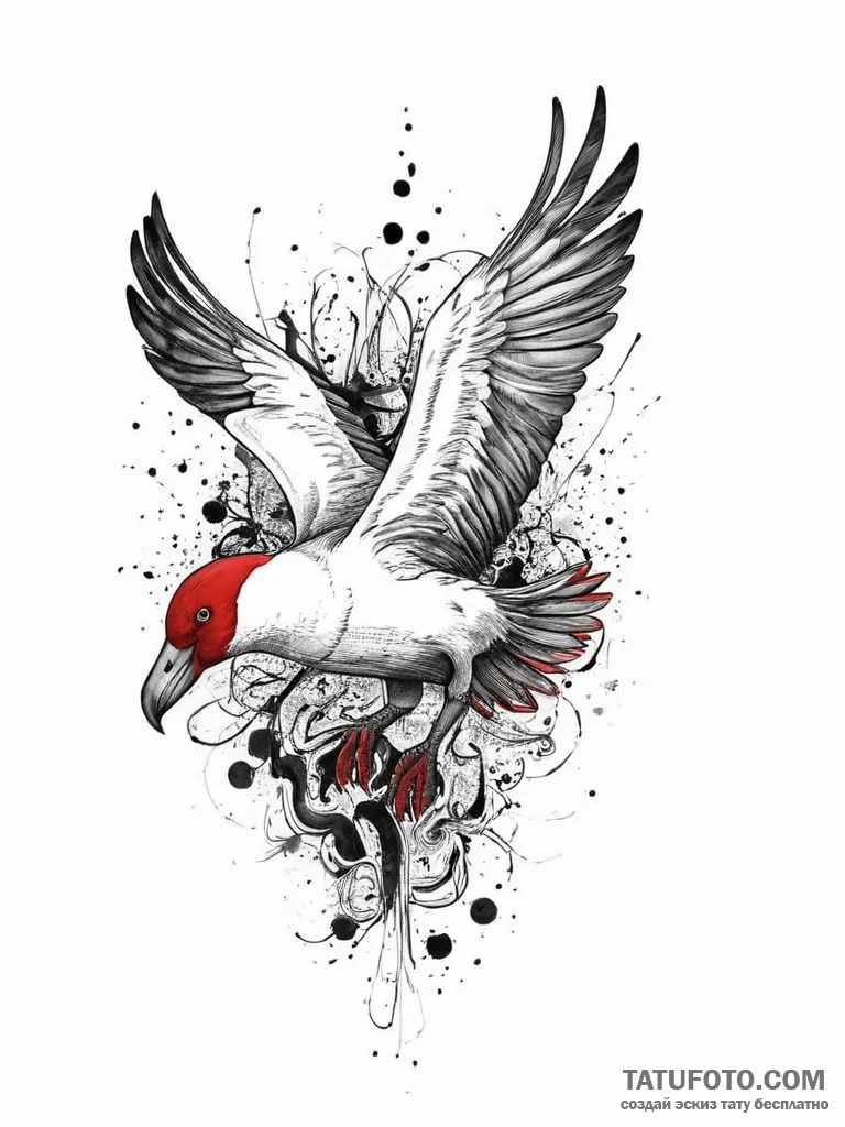 Tattoo sketch albatross, tattoo drawing outli... - эскиз тату (№1755905744_0, 22.08.2025 23:35) — Tatufoto.com