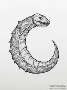 Tattoo sketch dune sandworm, artistic tattoo... - эскиз тату (№1755906737_0, 22.08.2025 23:52) — Tatufoto.com