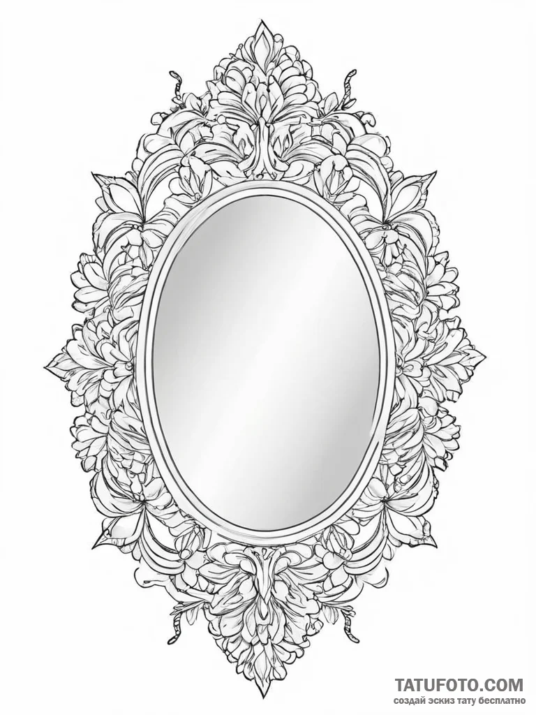Tattoo sketch mirror - эскиз тату (№1755907535_0, 23.08.2025 00:05) — Tatufoto.com