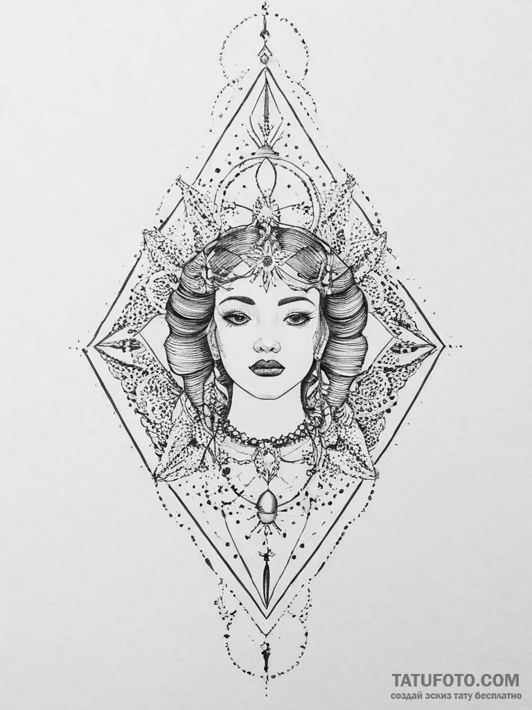 Tattoo sketch holy self, tattoo line art, sof... - эскиз тату (№1755908741_0, 23.08.2025 00:25) — Tatufoto.com