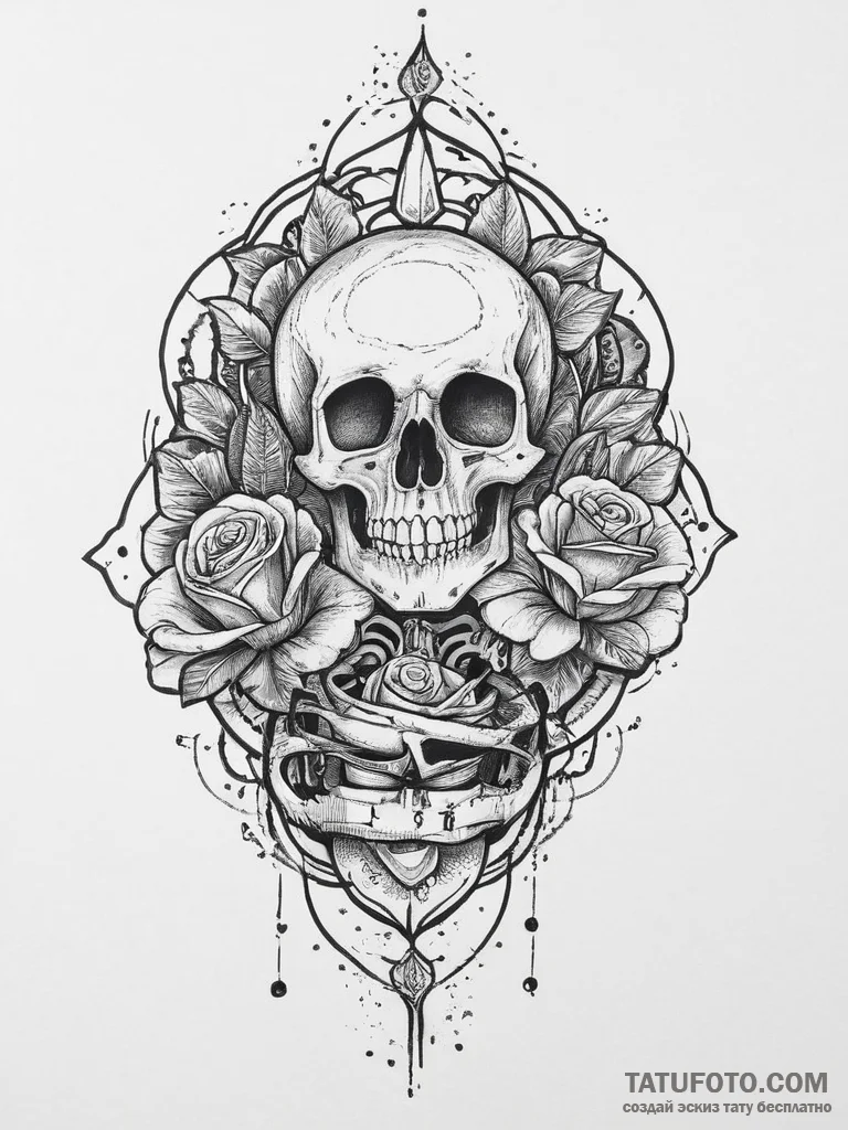 Tattoo sketch cosmic essence, tattoo sketch d... - эскиз тату (№1755910313_0, 23.08.2025 00:51) — Tatufoto.com